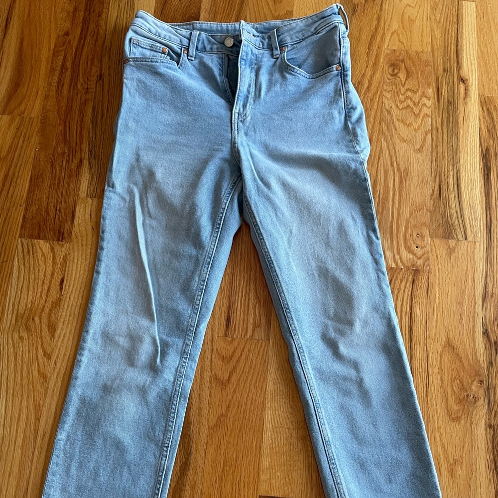 High waist ankle jean